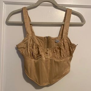 Zara satin corset top